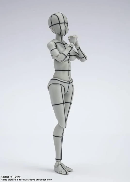 Bandai S.H. Figuarts Woman Female Body Chan (Yabuki Kentaro Ver.) Wireframe Gray Color Ver. Action Figure 5 Bandai S.H. Figuarts Woman Female Body Chan (Yabuki Kentaro Ver.) Wireframe Gray Color Ver. Action Figure - Image 3
