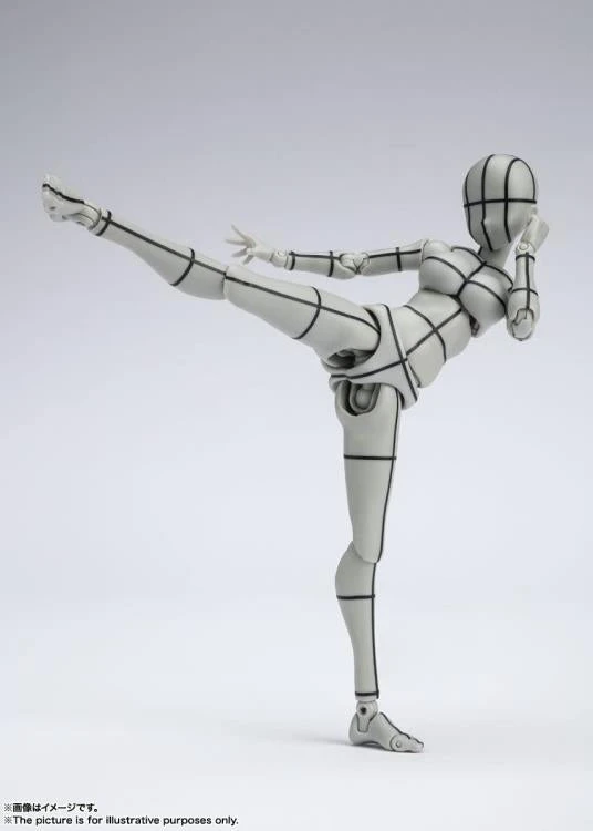 Bandai S.H. Figuarts Woman Female Body Chan (Yabuki Kentaro Ver.) Wireframe Gray Color Ver. Action Figure 7 Bandai S.H. Figuarts Woman Female Body Chan (Yabuki Kentaro Ver.) Wireframe Gray Color Ver. Action Figure - Image 5