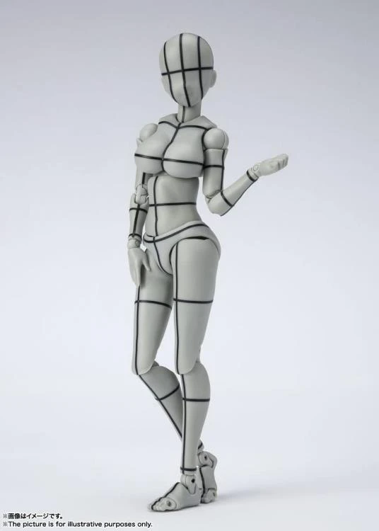 Bandai S.H. Figuarts Woman Female Body Chan (Yabuki Kentaro Ver.) Wireframe Gray Color Ver. Action Figure 4 Bandai S.H. Figuarts Woman Female Body Chan (Yabuki Kentaro Ver.) Wireframe Gray Color Ver. Action Figure - Image 2