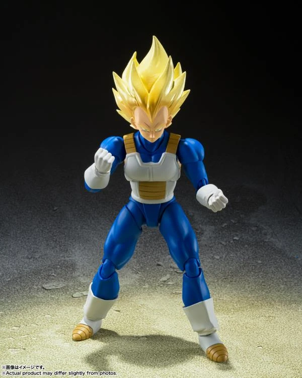 Bandai S.H. Figuarts Dragon Ball Z Super Saiyan Vegeta (Awakening Super Saiyan Blood) Action Figure 4 Bandai S.H. Figuarts Dragon Ball Z Super Saiyan Vegeta (Awakening Super Saiyan Blood) Action Figure - Image 2