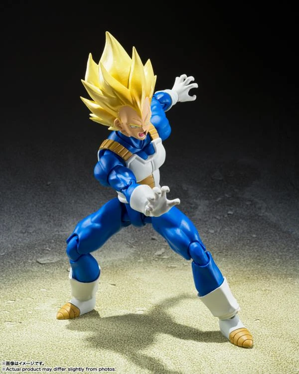Bandai S.H. Figuarts Dragon Ball Z Super Saiyan Vegeta (Awakening Super Saiyan Blood) Action Figure 6 Bandai S.H. Figuarts Dragon Ball Z Super Saiyan Vegeta (Awakening Super Saiyan Blood) Action Figure - Image 4