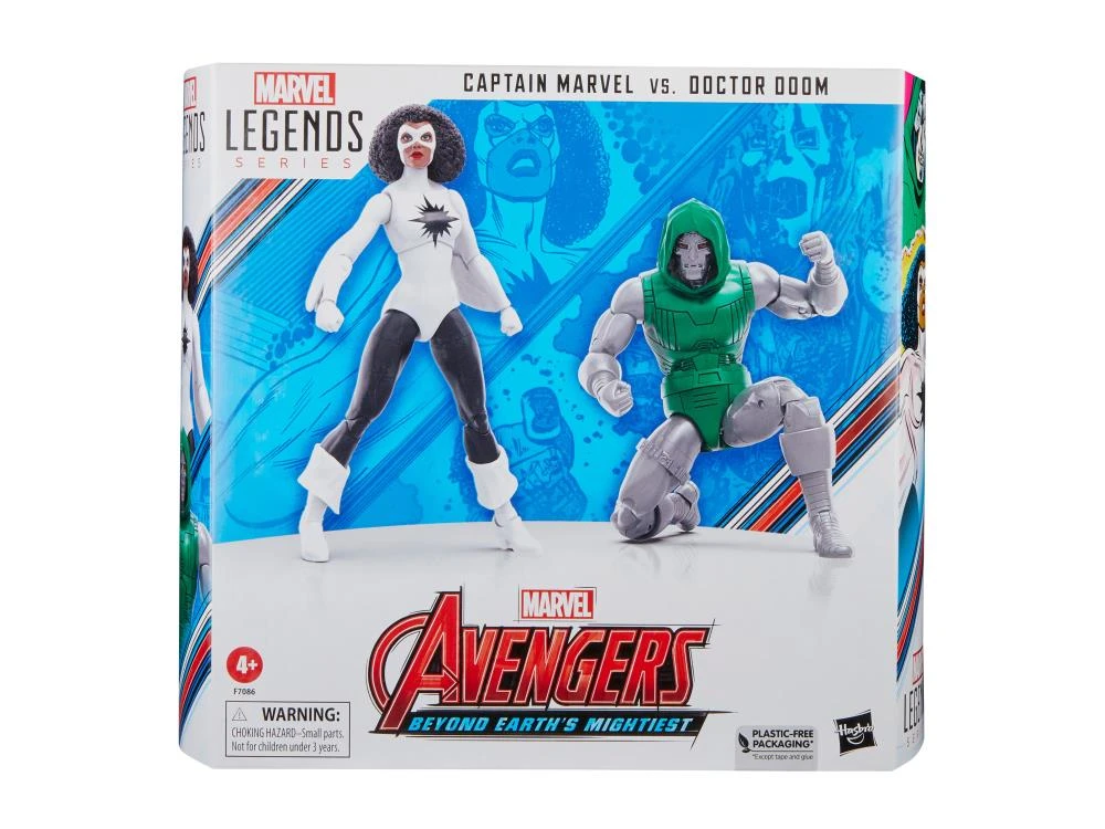 Hasbro Marvel Legends 60th Anniversary Avengers Beyond Earth's Mightiest Captain Marvel Vs Doctor Doom Two PackAction Figure 14 Hasbro Marvel Legends 60th Anniversary Avengers Beyond Earth's Mightiest Captain Marvel Vs Doctor Doom Two PackAction Figure - Image 12