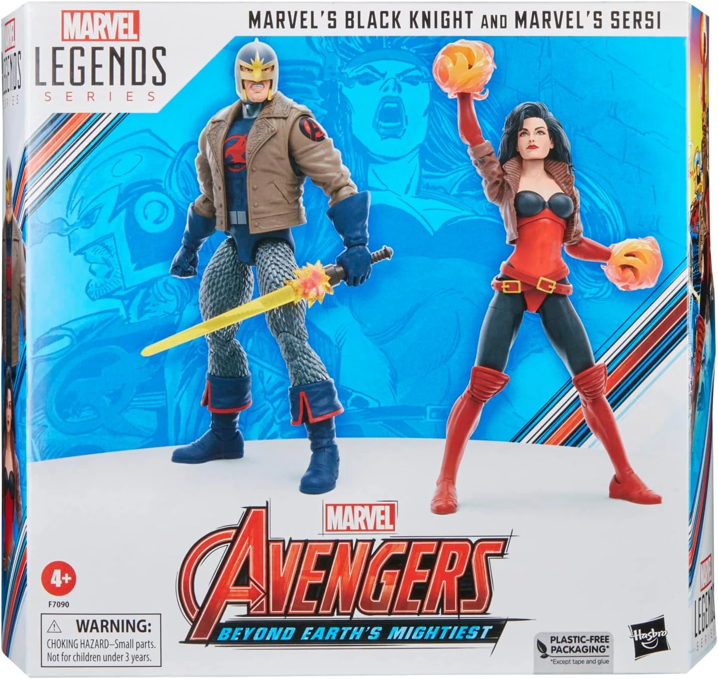Hasbro Marvel Legends 60th Anniversary Avengers Beyond Earth's Mightiest Marvel's Black Knight And Marvel's Sersi Two Pack Action Figure 13 Hasbro Marvel Legends 60th Anniversary Avengers Beyond Earth's Mightiest Marvel's Black Knight And Marvel's Sersi Two Pack Action Figure - Image 11
