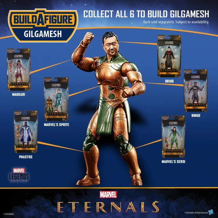 Hasbro Marvel Legends Eternals Wave 1 Set Of 7 (BAF Gilgamesh) Action Figures 11 Hasbro Marvel Legends Eternals Wave 1 Set Of 7 (BAF Gilgamesh) Action Figures - Image 9