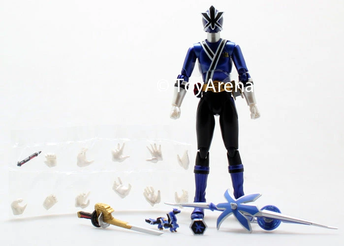 Bandai LOOSE Blue From S.H. Figuarts Power Rangers Super Samurai Metallic Coating Deluxe Action Figure Set SDCC 2013 3 Bandai LOOSE Blue From S.H. Figuarts Power Rangers Super Samurai Metallic Coating Deluxe Action Figure Set SDCC 2013